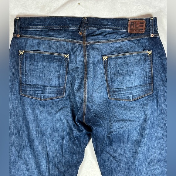 Polo Ralph Lauren 38W 34L Carver Heritage Men's Relaxed Denim Vintage Blue Jeans - Picture 11 of 16